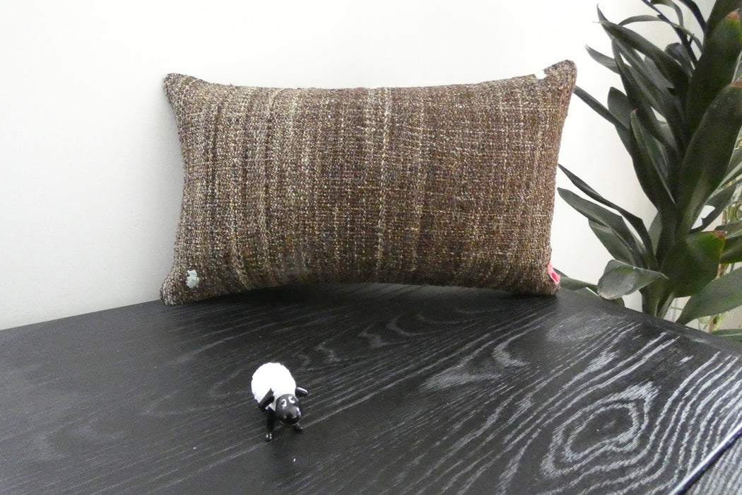 Handmade Turkish Kilim Cushion 30 x 50cm | Vintage Wool Lumbar Cushion with Insert | Organic Cotton Back | TK26-C1099- Rug Direct NZ