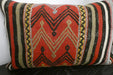 Handmade Anatolian Kilim Cushion Cover with Insert 40 x 60cm | Vintage Turkish Wool Lumbar Pillow | Organic Cotton Back | TK26-C1103- Rugs Direct NZ