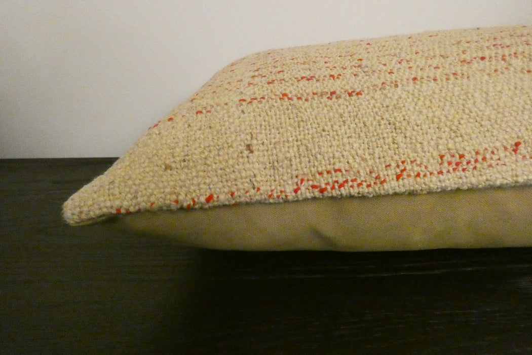 Handmade Anatolian Kilim Cushion Cover with Insert 40 x 60cm | Vintage Turkish Wool Lumbar Pillow | Organic Cotton Back | TK26-C1104- Rugs Direct NZ