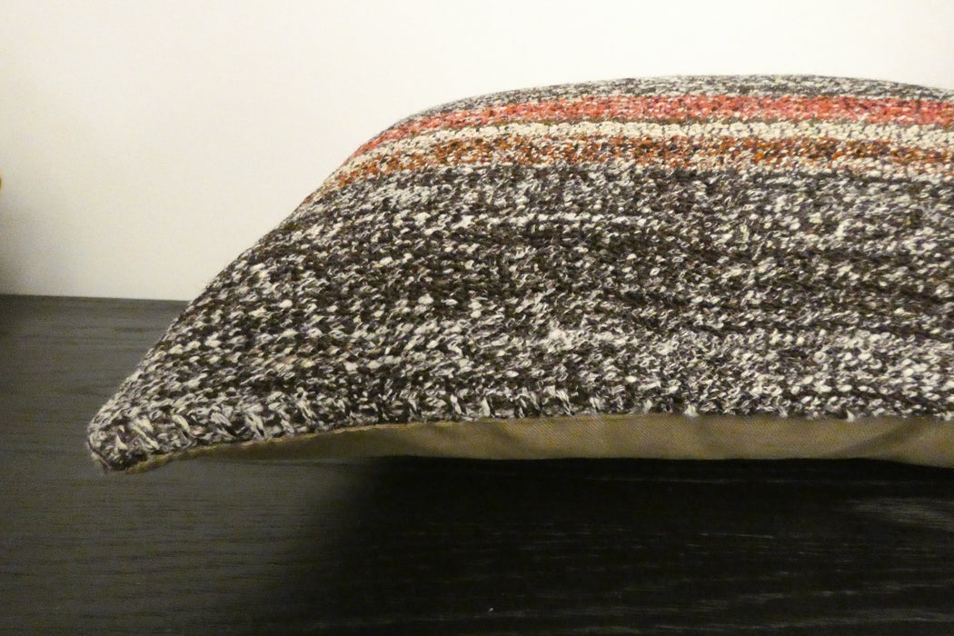 Handmade Anatolian Kilim Cushion Cover with Insert 40 x 60cm | Vintage Turkish Wool Lumbar Pillow | Organic Cotton Back | TK26-C1105- Rugs Direct NZ