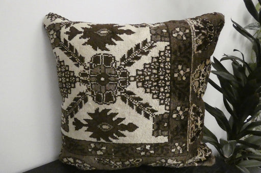 Handmade Turkish Rug Cushion Cover 60 x 60cm with Insert | Original Anatolian Rug | Organic Cotton Backing | TK26-C1111- Rugs Direct NZ