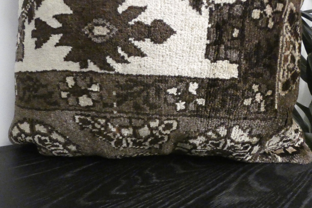 Handmade Turkish Rug Cushion Cover 60 x 60cm with Insert | Original Anatolian Rug | Organic Cotton Backing | TK26-C1111- Rugs Direct NZ