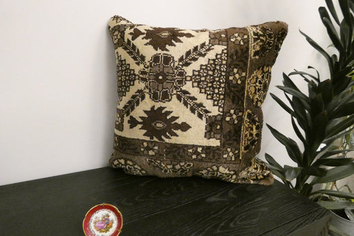 Handmade Turkish Rug Cushion Cover 60 x 60cm with Insert | Original Anatolian Rug | Organic Cotton Backing | TK26-C1111- Rugs Direct NZ
