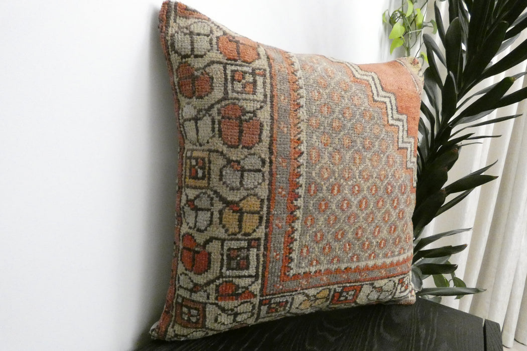 Handmade Turkish Rug Cushion Cover 60 x 60cm with Insert | Original Anatolian Rug | Organic Cotton Backing | TK26-C1112- Rugs Direct NZ