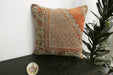 Handmade Turkish Rug Cushion Cover 60 x 60cm with Insert | Original Anatolian Rug | Organic Cotton Backing | TK26-C1112- Rugs Direct NZ