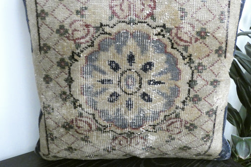 Handmade Turkish Rug Cushion Cover 60 x 60cm with Insert | Original Anatolian Rug | Organic Cotton Backing | TK26-C1114- Rugs Direct NZ