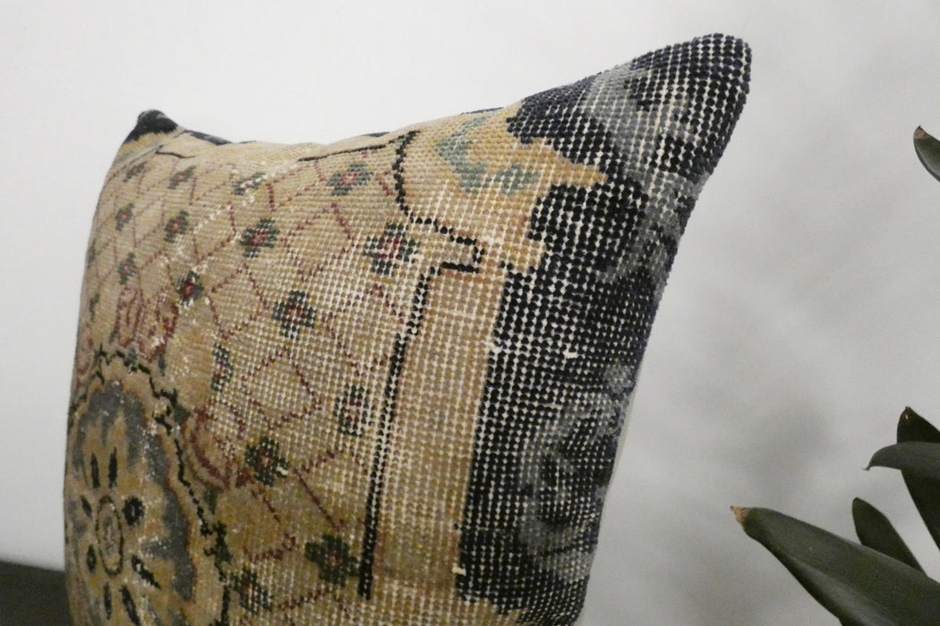 Handmade Turkish Rug Cushion Cover 60 x 60cm with Insert | Original Anatolian Rug | Organic Cotton Backing | TK26-C1114- Rugs Direct NZ
