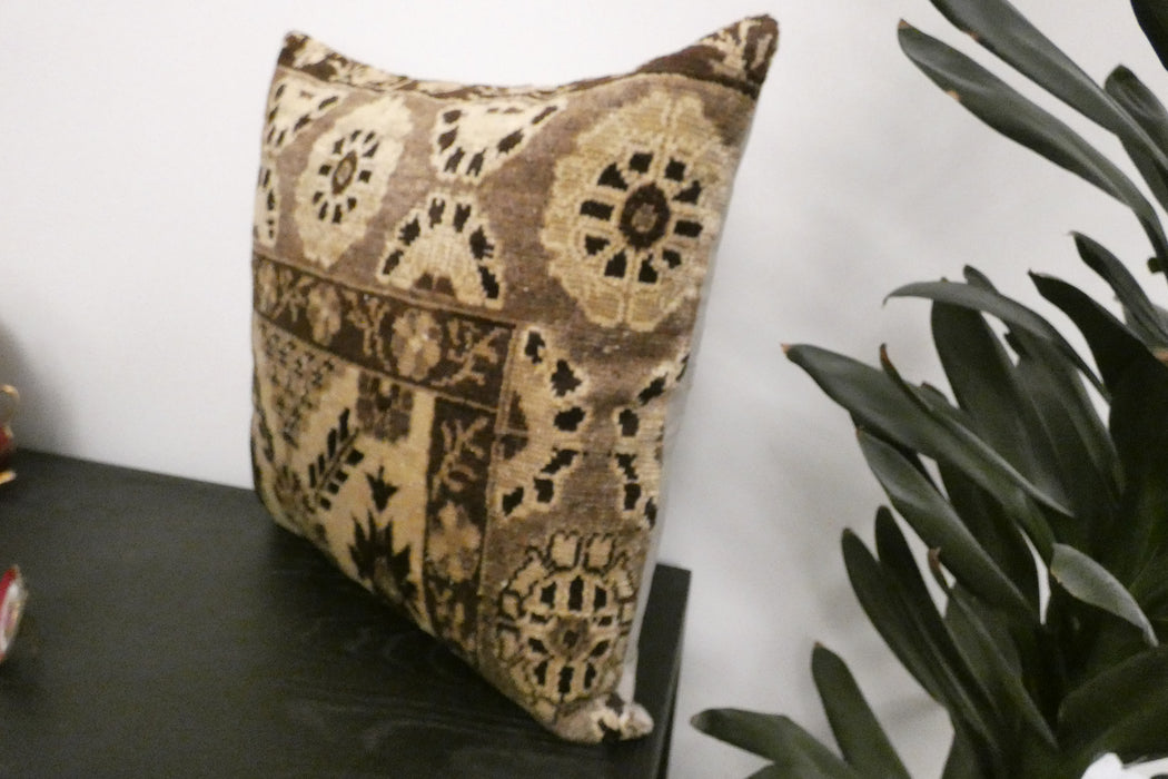 Handmade Turkish Rug Cushion Cover 60 x 60cm with Insert | Original Anatolian Rug | Organic Cotton Backing | TK26-C1115- Rugs Direct NZ
