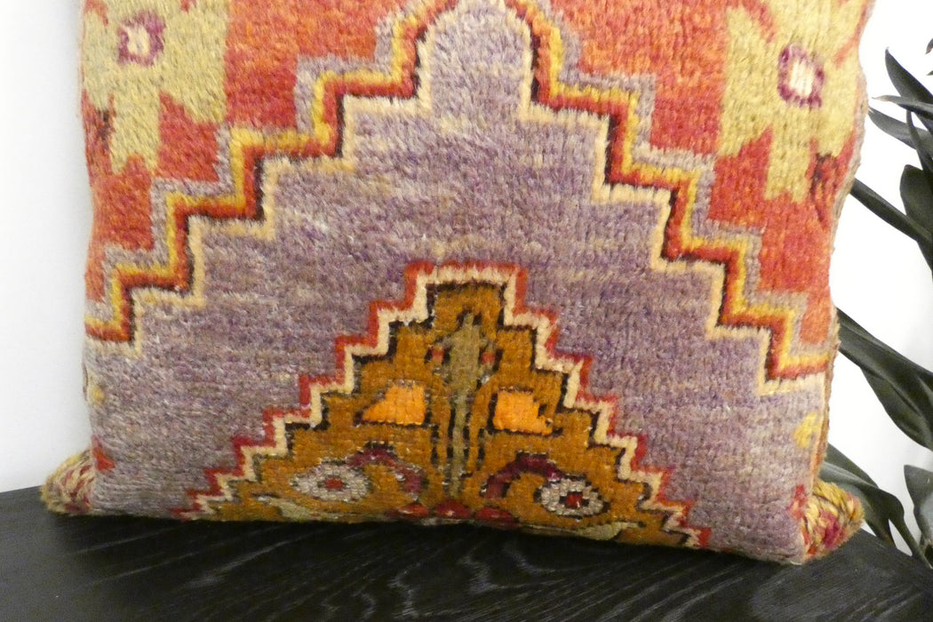 Handmade Turkish Rug Cushion Cover 60 x 60cm with Insert | Original Anatolian Rug | Organic Cotton Backing | TK26-C1117- Rugs Direct NZ