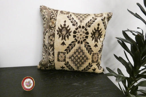 Handmade Turkish Rug Cushion Cover 60 x 60cm with Insert | Original Anatolian Rug | Organic Cotton Backing | TK26-C1119- Rugs Direct NZ