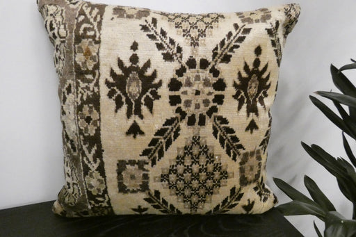 Handmade Turkish Rug Cushion Cover 60 x 60cm with Insert | Original Anatolian Rug | Organic Cotton Backing | TK26-C1119- Rugs Direct NZ