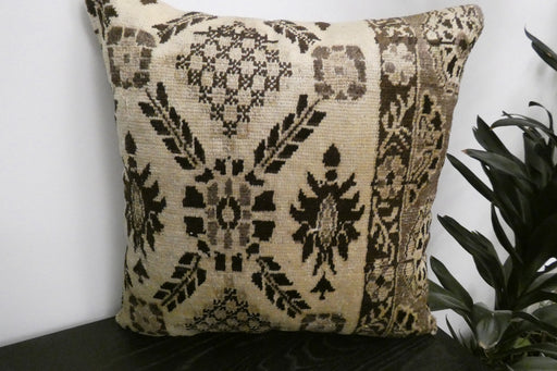 Handmade Turkish Rug Cushion Cover 60 x 60cm with Insert | Original Anatolian Rug | Organic Cotton Backing | TK26-C1120- Rugs Direct NZ