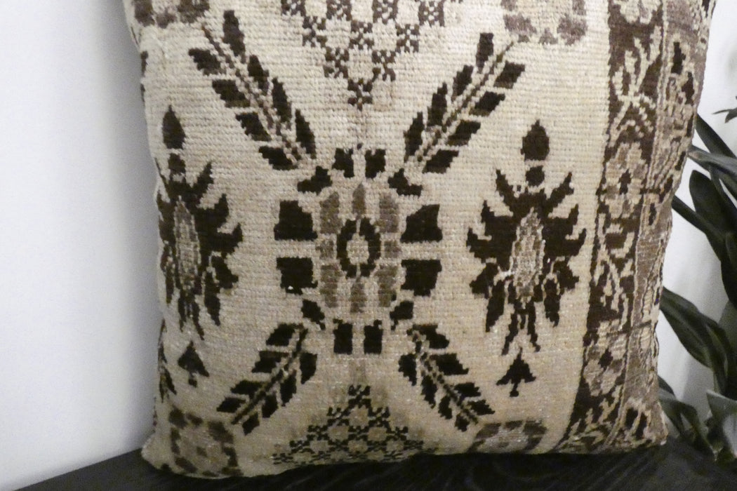 Handmade Turkish Rug Cushion Cover 60 x 60cm with Insert | Original Anatolian Rug | Organic Cotton Backing | TK26-C1120- Rugs Direct NZ