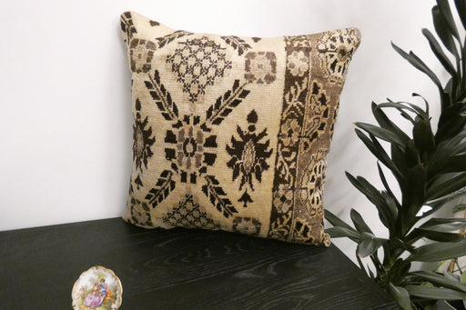 Handmade Turkish Rug Cushion Cover 60 x 60cm with Insert | Original Anatolian Rug | Organic Cotton Backing | TK26-C1120- Rugs Direct NZ