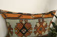 Handmade Anatolian Kilim Cushion Cover with Insert 40 x 60cm | Vintage Turkish Wool Lumbar Pillow | Organic Cotton Back | TK26-C1121- Rugs Direct NZ