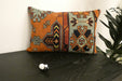 Handmade Anatolian Kilim Cushion Cover with Insert 40 x 60cm | Vintage Turkish Wool Lumbar Pillow | Organic Cotton Back | TK26-C1122- Rugs Direct NZ