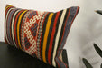 Handmade Anatolian Kilim Cushion Cover with Insert 40 x 60cm | Vintage Turkish Wool Lumbar Pillow | Organic Cotton Back | TK26-C1123- Rugs Direct NZ