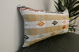 Handmade Turkish Kilim Cushion 30 x 50cm , Vintage Wool Lumbar Cushion with Insert,  Organic Cotton Back- Rugs direct New Zealand 