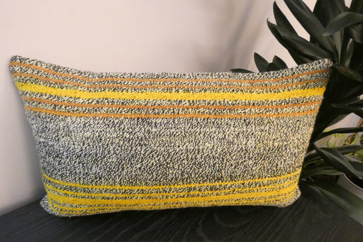 Handmade Turkish Kilim Cushion 30 x 50cm, Vintage Wool Lumbar Cushion with Insert, Organic Cotton Back-Rugs Direct New Zealand 
