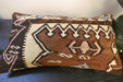 Handmade Turkish Kilim Cushion 30 x 50cm, Vintage Wool Lumbar Cushion with Insert , Organic Cotton Back- Rugs Direct New Zealand 