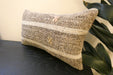 Handmade Turkish Kilim Cushion 30 x 50cm, Vintage Wool Lumbar Cushion with Insert, Organic Cotton Back- Rugs Direct New Zealand 