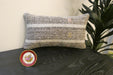 Handmade Turkish Kilim Cushion 30 x 50cm, Vintage Wool Lumbar Cushion with Insert, Organic Cotton Back- Rugs Direct New Zealand 