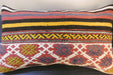 Handmade Turkish Kilim Cushion 30 x 50cm | Vintage Wool Lumbar Cushion with Insert | Organic Cotton Back | TK26-C969- Rugs Direct 