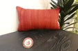 Handmade Turkish Kilim Cushion 30 x 50cm , Vintage Wool Lumbar Cushion with Insert, Organic Cotton Back- Rugs Direct New Zealand 