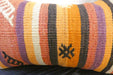 Handmade Turkish Kilim Cushion 30 x 50cm, Vintage Wool Lumbar Cushion with Insert,  Organic Cotton Back- Rugs Direct New Zealand 