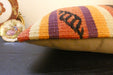 Handmade Turkish Kilim Cushion 30 x 50cm, Vintage Wool Lumbar Cushion with Insert,  Organic Cotton Back- Rugs Direct New Zealand 