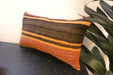 Handmade Turkish Kilim Cushion 30 x 50cm , Vintage Wool Lumbar Cushion with Insert, Organic Cotton Back- Rugs direct New Zealand 
