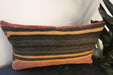 Handmade Turkish Kilim Cushion 30 x 50cm , Vintage Wool Lumbar Cushion with Insert, Organic Cotton Back- Rugs direct New Zealand 