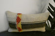 Handmade Turkish Kilim Cushion 30 x 50cm, Vintage Wool Lumbar Cushion with Insert, Organic Cotton Back- Rugs Direct New Zealand 