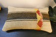 Handmade Turkish Kilim Cushion 30 x 50cm, Vintage Wool Lumbar Cushion with Insert, Organic Cotton Back- Rugs Direct New Zealand 