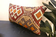 Handmade Turkish Kilim Cushion 30 x 50cm, Vintage Wool Lumbar Cushion with Insert, organic Cotton Back- Rugs Direct New Zealand 