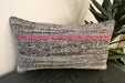 Handmade Turkish Kilim Cushion 30 x 50cm , Vintage Wool Lumbar Cushion with Insert , Organic Cotton Back- Rugs Direct New Zealand 