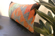 Handmade Turkish Kilim Cushion 30 x 50cm, Vintage Wool Lumbar Cushion with Insert, Organic Cotton Back- Rugs Direct New Zealand 
