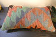 Handmade Turkish Kilim Cushion 30 x 50cm, Vintage Wool Lumbar Cushion with Insert, Organic Cotton Back- Rugs Direct New Zealand 