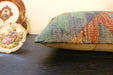Handmade Turkish Kilim Cushion 30 x 50cm, Vintage Wool Lumbar Cushion with Insert, Organic Cotton Back- Rugs Direct New Zealand 