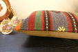 Handmade Turkish Kilim Cushion 30 x 50cm, Vintage Wool Lumbar Cushion with Insert, Organic Cotton Back- Rugs Direct New Zealand 