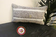 Handmade Turkish Kilim Cushion 30 x 50cm , Vintage Wool Lumbar Cushion with Insert , Organic Cotton Back- Rugs Direct New Zealand 