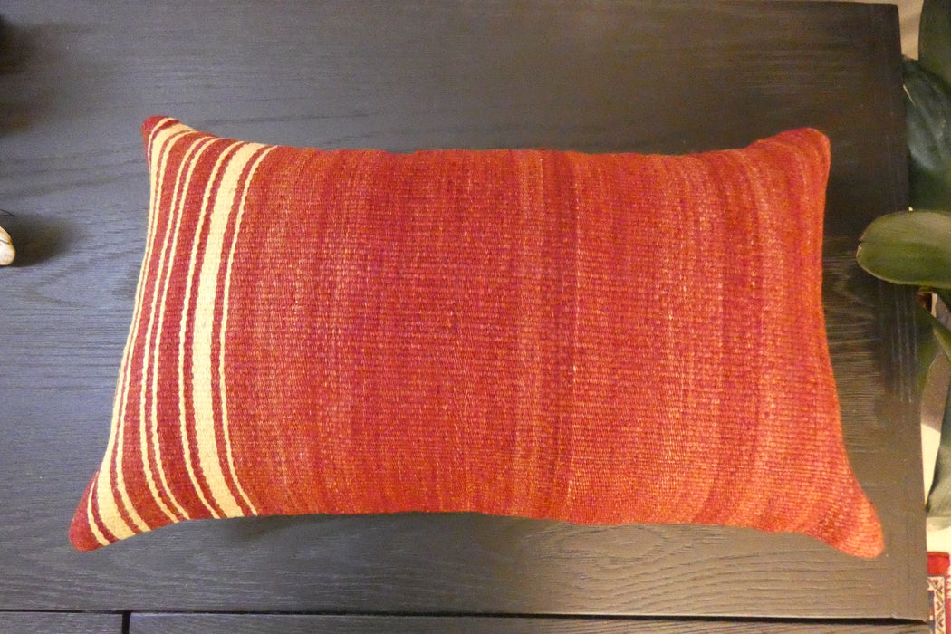 Handmade Turkish Kilim Cushion 30 x 50cm | Vintage Wool Lumbar Cushion with Insert | Organic Cotton Back | Rugs Direct New Zealand 