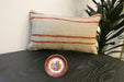 Handmade Turkish Kilim Cushion 30 x 50cm,  Vintage Wool Lumbar Cushion with Insert, Organic Cotton Back- Rugs Direct New Zealand 