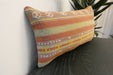 Handmade Turkish Kilim Cushion 30 x 50cm , Vintage Wool Lumbar Cushion with Insert , Organic Cotton Back- Rugs Direct New Zealand 