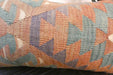 Handmade Turkish Kilim Cushion 30 x 50cm, Vintage Wool Lumbar Cushion with Insert , Organic Cotton Back- Rugs Direct New Zealand 