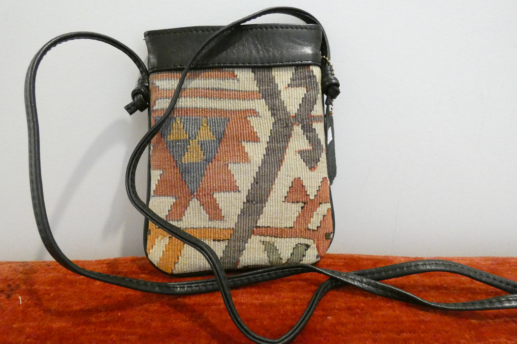 One-of-a-Kind Anatolian Kilim Mini Crossbody Bag "Timur"- Rugs Direct 