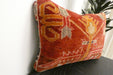 Handmade Anatolian Rug Cushion Cover with Insert 40 x 60cm | Vintage Turkish Wool Lumbar Pillow | Organic Cotton Back | Rugs direct New Zealand 
