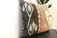 Handmade Turkish Kilim Cushion Cover 60 x 60cm with Insert | Original Anatolian Kilim | Organic Cotton Backing - Rugs Direct New Zealand