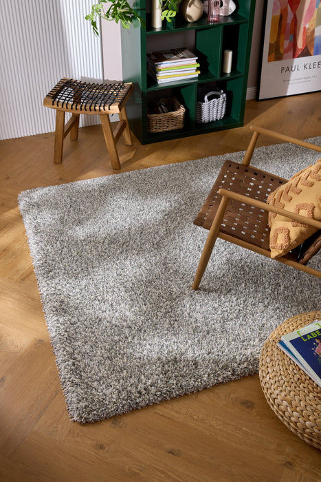 Twilight Pearl Silver Ivory Mix Shaggy Rug-Shaggy Rug-Rugs Direct