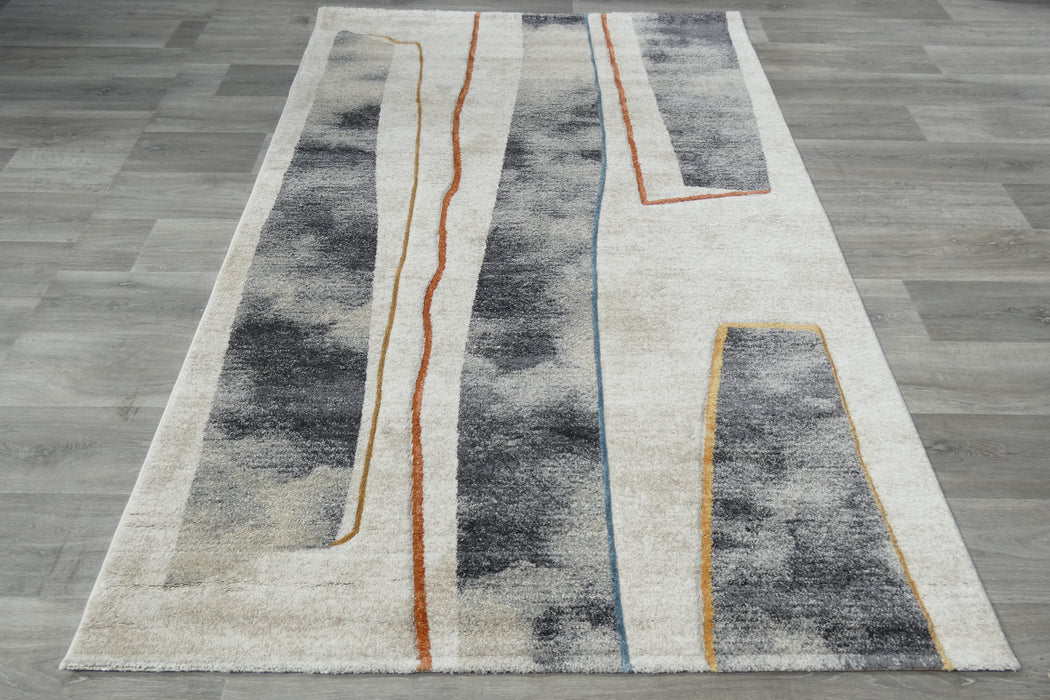 Abstract Balance Flowing Line Contemporary Aroha Rug - Rugs Direct